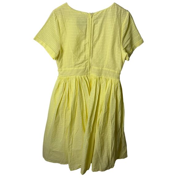 ModCloth Dress Women 14 Butter Yellow Fit and Flare Cottagecore - Picture 3 of 10